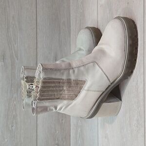 Free People Women Ankle Moto Tractor Platform Chunky Boots shoes sz 38/7